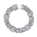 15mm Luxury CZ Zircon Ice Out Bracelet Miami Cuban Style Men's Bracelet Hip Hop Copper Jewelry