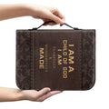 Men Women's Leather Bible Cover with Large Capacity Print Demand Planner Cover Handle Zipper Closure Pen Slots Pockets Bible Bag MegaBDM