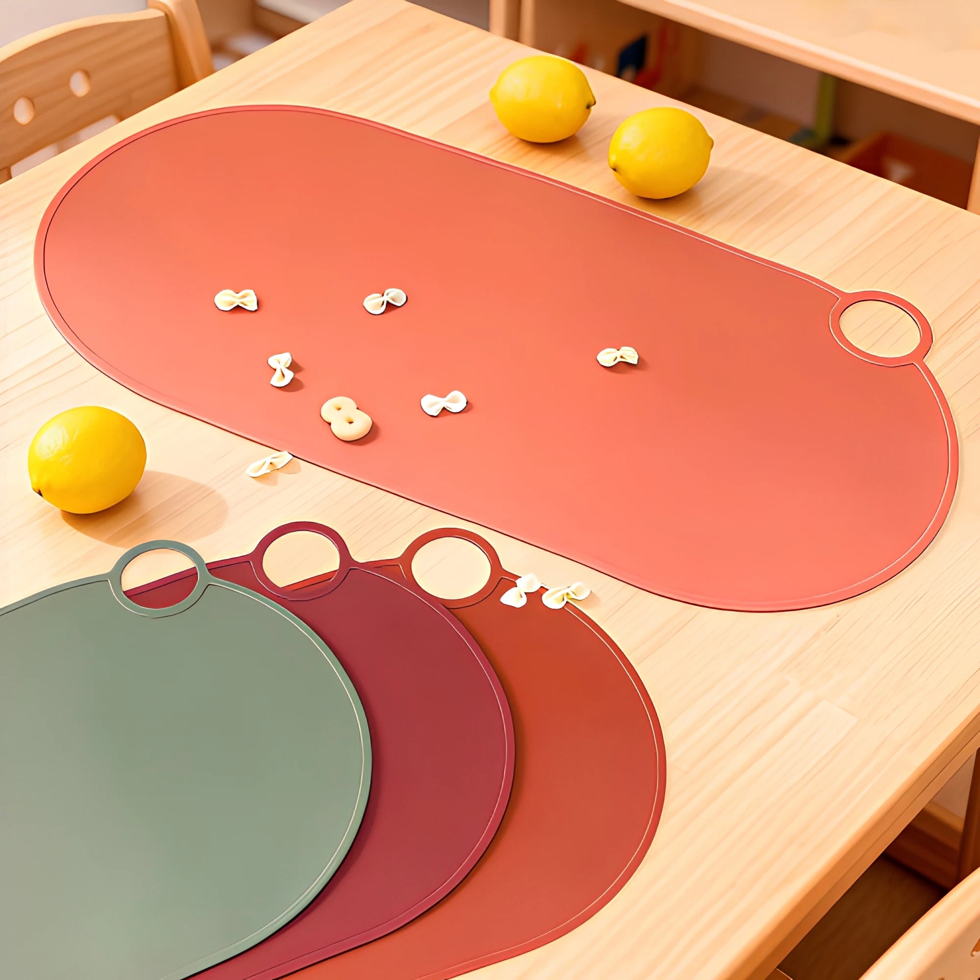 Wholesale Washable Non Slip Baby Dinnerware Placemat Silicone Kids Dinner Food Place Mat Table Placemats for Dining Table