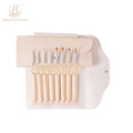 Baowang 8-Piece Luxury Professional Acrylic Nail Art Set Metal Handle Oval Synthetic Hair Flat Multifunctional Design Salon Use