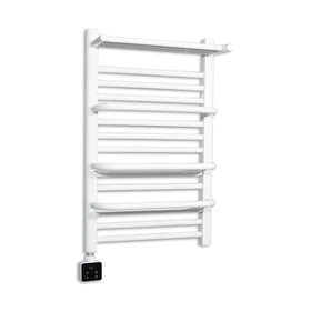 Smart Control Modern Stainless Steel Electric Towel Rack Heater with Double Towel Bars Wall-Mounted Bathroom Radiator