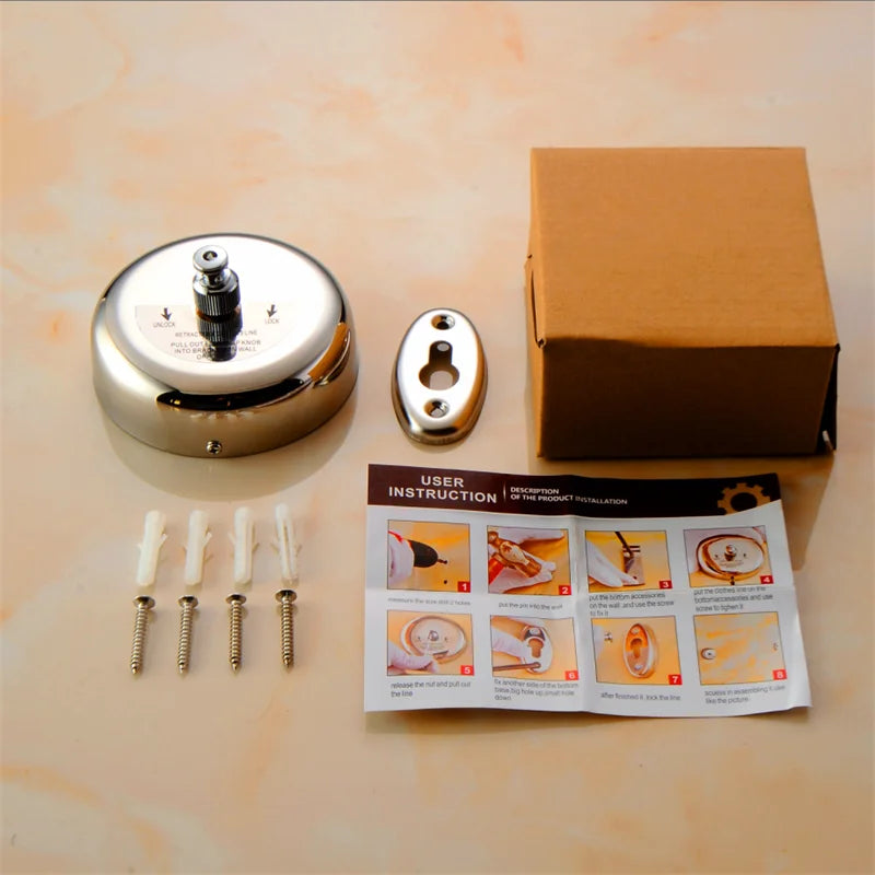 Stainless Steel Home Bathroom Telescopic Clothesline