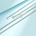 New Versatile Jewelry Simple Necklace Box Chain Jewelry S925 Sterling Silver Chain Choker for Men and Women