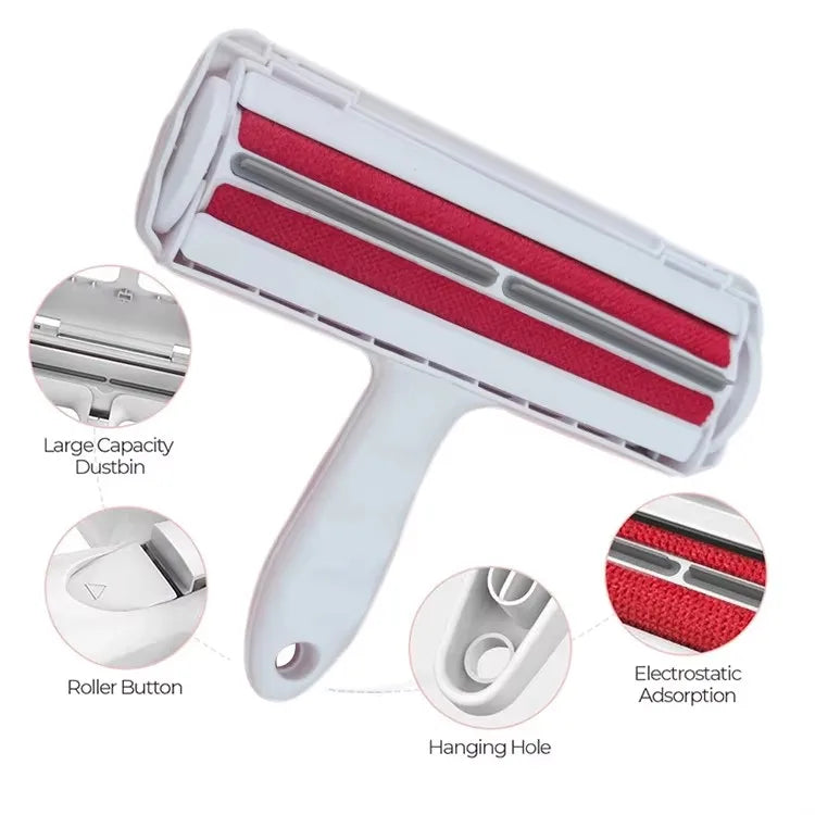 Custom Self-cleaning Reusable Pet Roller Brush Dog Brush Pet Cat Hair Remover Lint Roller Brush Pet Grooming Products
