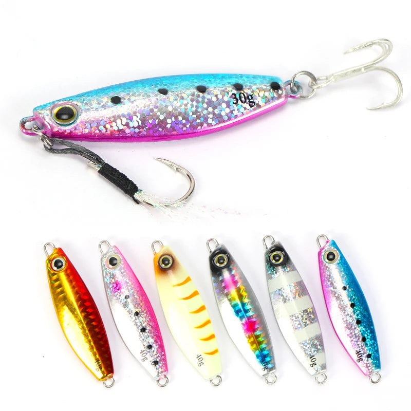 SNEDA Casting Metal Jig 10g 20g 30g 40g 60g Shore Cast Jigging Spoon Sea Bass Fishing Lure Artificial Bait Spinning Tackle