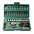 Heavy Duty Hand Tools Complete Socket Tool Set Mini 46 Pcs Socket Wrench Set Impact Socket Set