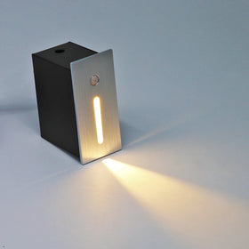 Ip65 Outdoor Induction Stair Light Wall Recessed Narrow Beam Aluminum LED Deck Step Light Indoor Wall Lighting