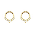 Wholesale Stainless Steel Body Piercing Jewellery Shiny Diamond Nose Piercing Hoop Ring Gold