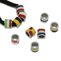Stainless Steel Enamel Europe Country Flag Charms Beads for DIY Jewelry Making Necklace Pendants Supplies