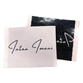 High Density Custom Woven Label Tag Iron on Woven Labels for Clothing Brand