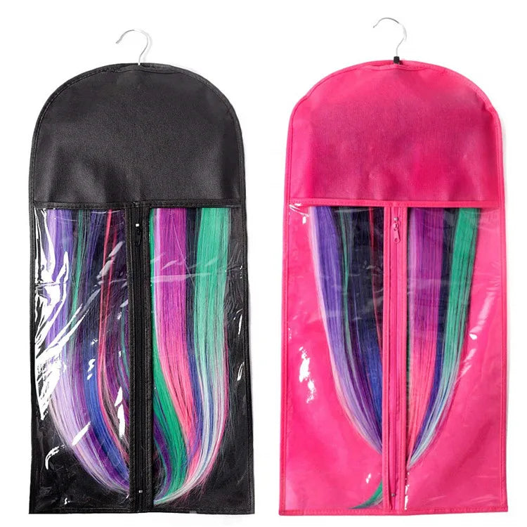 Wholesale Custom Long Non-woven Thermal Wig Storage Bag With Zipper High Capacity Wig Bag Without a Hanger