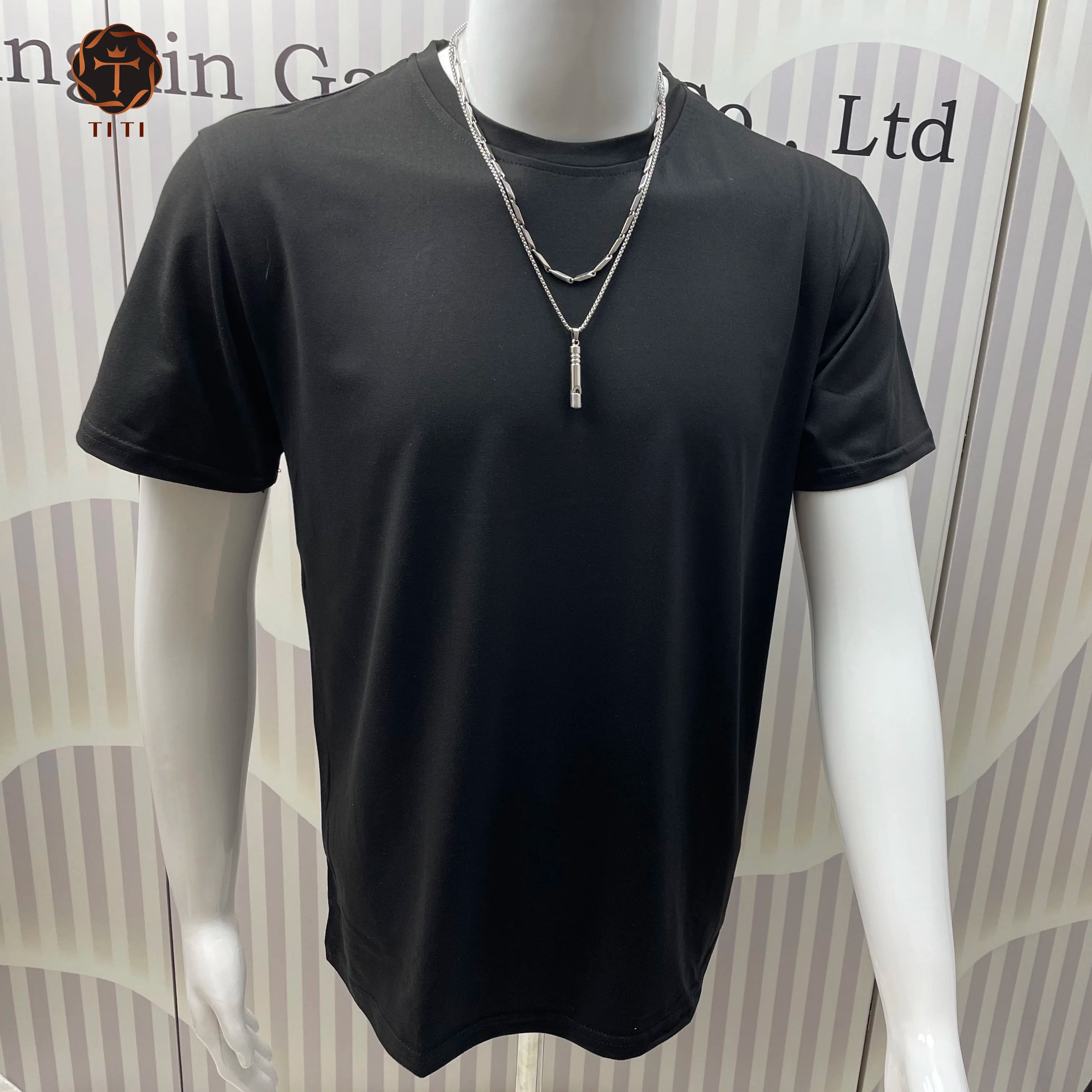 Wholesale Men's Gym Short Sleeve Compression T-Shirt High Quality Printing Polyester Cotton Spandex Elastane Knitted Stretch