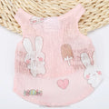 Summer Cooling Pet Clothing Sleeveless Vest for Bulldog Printed Polyester Dog Shirt Clothes