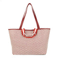 Wholesale Large Capacity Portable Women Spring Summer PU Woven Tote Bag Beach Bag Women Handbags Ladies