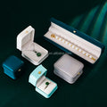 High-End PU Leather Crown Buckle Jewelry Storage Box Wholesale Ring Necklace Bracelet Package Case with Velvet Foam