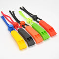 Outdoor Survival Water Rescue Emergency Marine Safety Orange Plastic Whistle with Lanyard Necklace