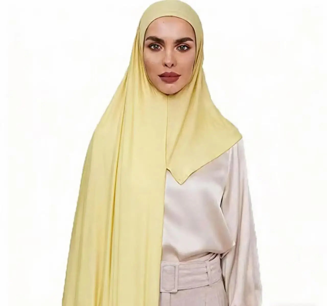 Hot Selling Instant One Loop Premium Luxury Jersey Hijab Jersey Shawl for Muslim Women