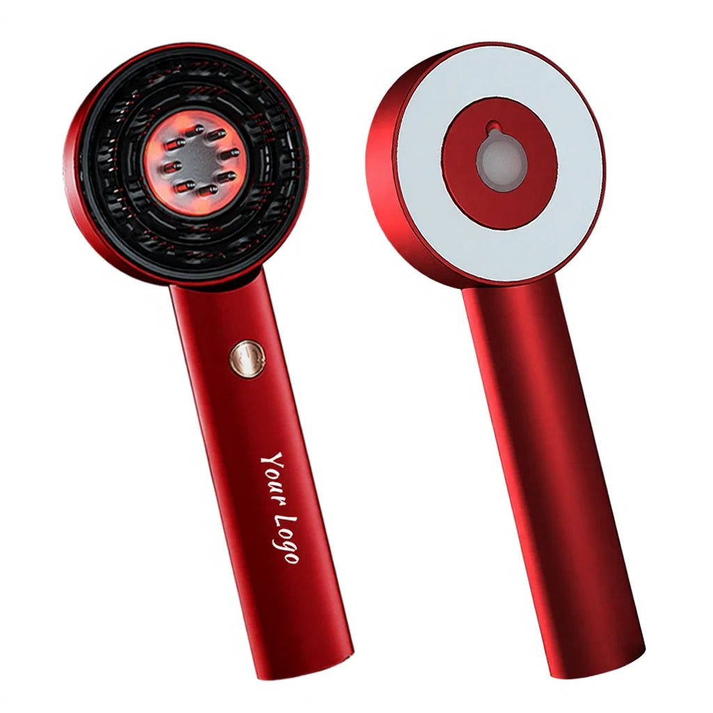USB Rechargeable Head Massager Brush Soft Scalp Fluid Therapy Head Massage Comb Electric Scalp Oil Applicator for Hair Growth