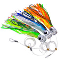 Resin Head Soft Octopus Skirt Bait Big Game Fishing Tuna Marlin Lure Rigged Saltwater Wahoo Trolling Fishing Lures