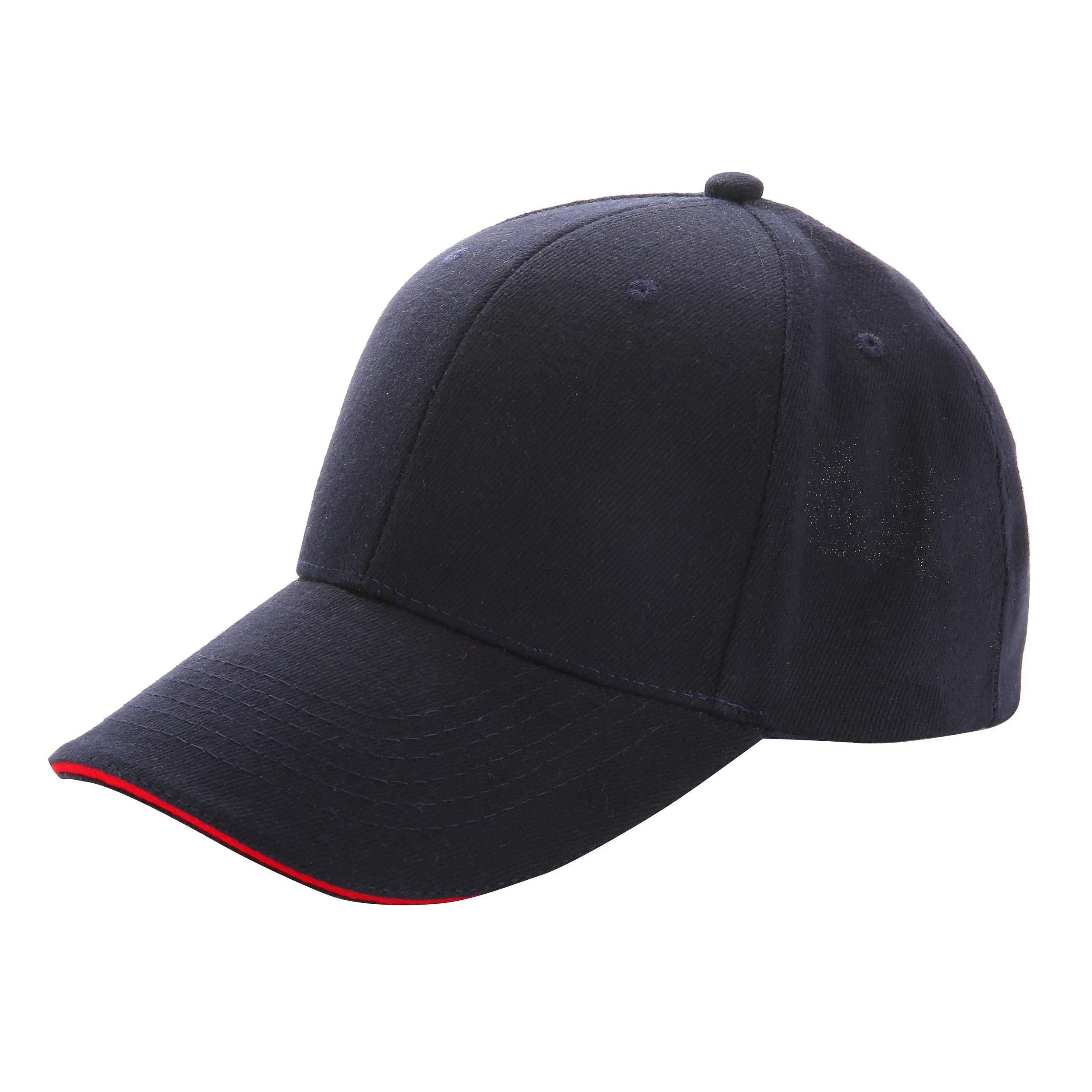 Manufacturer's 6 Panel Cotton Baseball Cap Hat Custom Logo Breathable Black and White Embroidered Sporty Style Wholesale