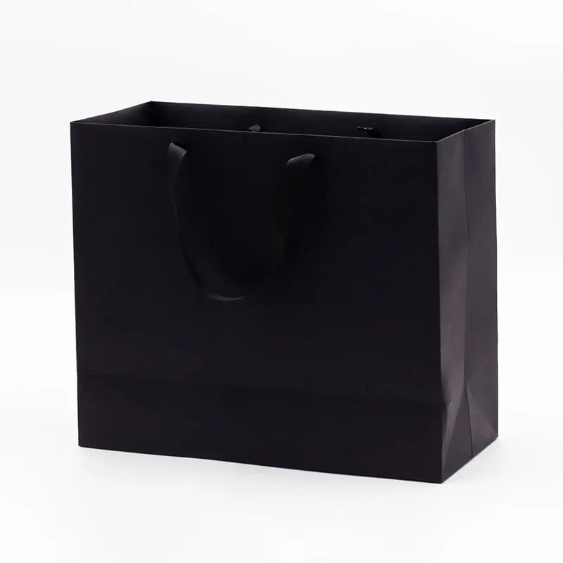 Wholesale Plain Black Water Resistance Luxury Gift Handle Paper Bag