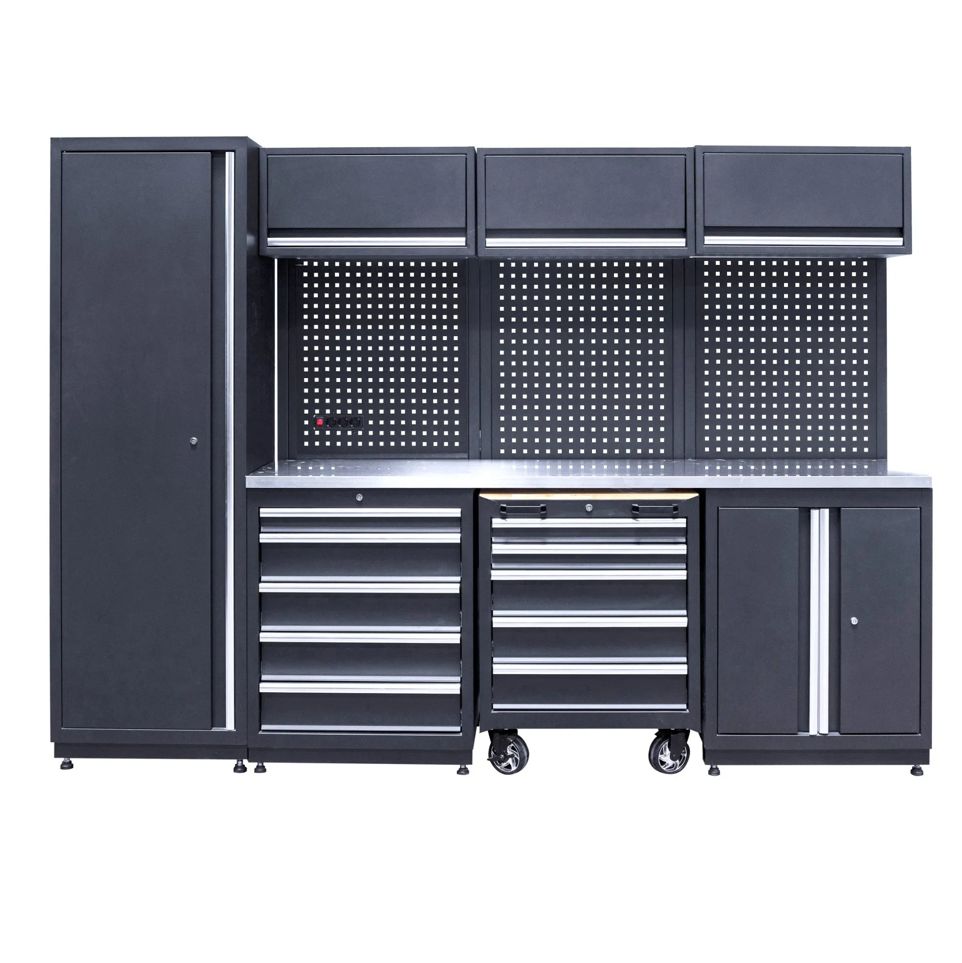 Workshop Garage Steel Tool Cabinets Storage Toolbox Workstation Tools Chest Modular System Tool Trolley