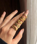 Wholesale Cheap Stainless Steel Woman Accessories Bijoux En Acier Inoxydable Gold Plated Jewelry Engagement Rings for Women
