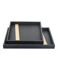 Premium Laserable Horse Logo Pu Leather Tray Portable Jewelry Watch Phone Coin Gaming Accessory Storage Tray for Office Table