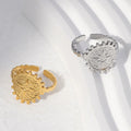 Beimai OEM Ring Punk Metallic Stainless Steel Star Adjustable Ring