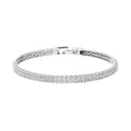 Simple Statement Silver Bracelet Women Jewelry Austrian Crystal Bracelets & Bangles for Party Wedding
