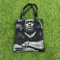 Custom Tapestry Tote Bag Jacquard Woven Rod Wave Bag Reusable Shopping Bag