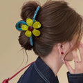French-style Versatile Hair Accessory Simple Floral Claw Clip Large Shark Clip for Thick Curly Hair