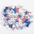 Independence Day New Round Colorful 20mm Eco-Friendly Polished Wooden Beads DIY Accessories Wood for
