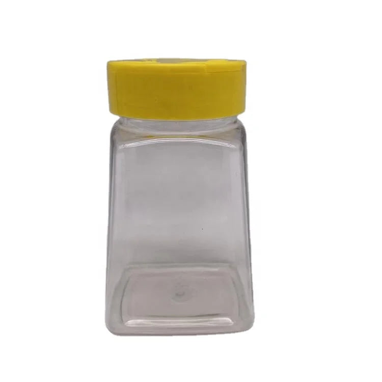270ml square Trapezoid Plastic Spice Shaker Salt and Pepper Seasoning Jar