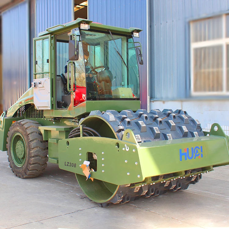 8 Ton Double Drum Vibratory Road Sheepsfoot Roller Core Components Incl. Engine Pump Motor-Road Roller Machine for Sale in Dubai