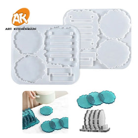 AK Coaster Mold DIY Epoxy Resin Silicone Mold Storage Kitchen Anti-Scald Heat Insulation Pad Home Desktop Decoration