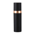 Custom logo matte black color empty round 5ml 10ml 15ml travel size luxury cosmetics pump airless lotion bottle