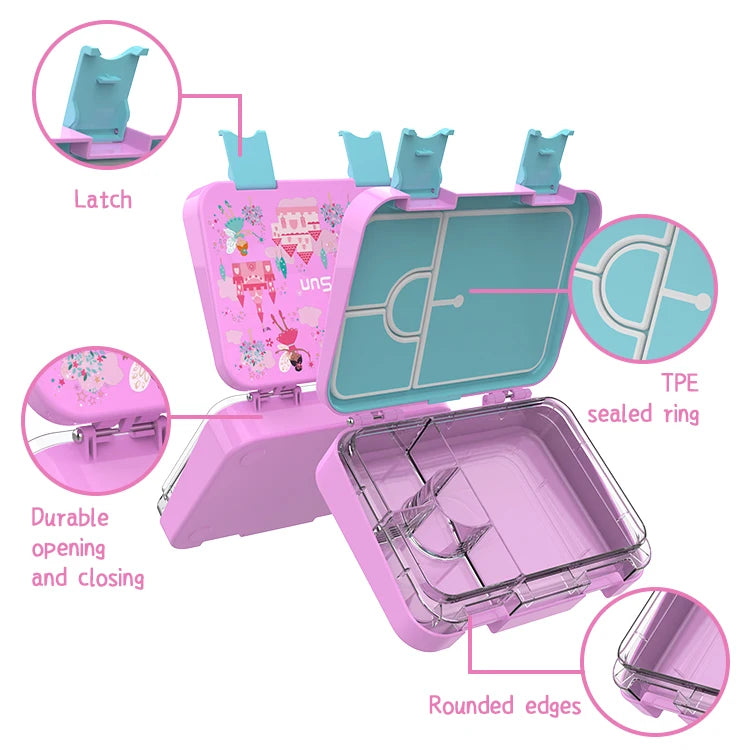 Custom logo Compartment Tritan Bento Kids Lunch Box School Children Lunch Bento Box for Kids