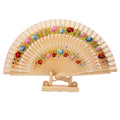 Luxury Spanish Bamboo Fan Custom Folding Fan Double-sided Female Fan for Wholesale Wooden