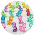 Clear Acrylic Unicorn 500g/lot Kawaii Horse 3D DIY Craft Ornament for Children Fairy Garden Gifts