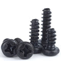 Class 12.9 Black Oxide Coating Pan Head Screws With Cross Recess Cross Recessed Round Head Tapping Screws - Type F