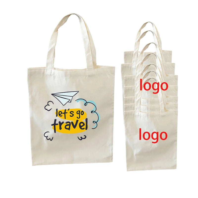 Tote Bags With Custom Printed logo Hot Sale Wholesale Canvas Custom Blank Handle Gift Shopping Bags Fashion Tote Bags for Women