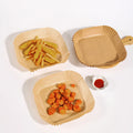 Hot Selling 2025 Food Grade Silicone Plain Color 20cm*20cm* Height 4.5cm 50pcs square Moulds Air Fryer Liner