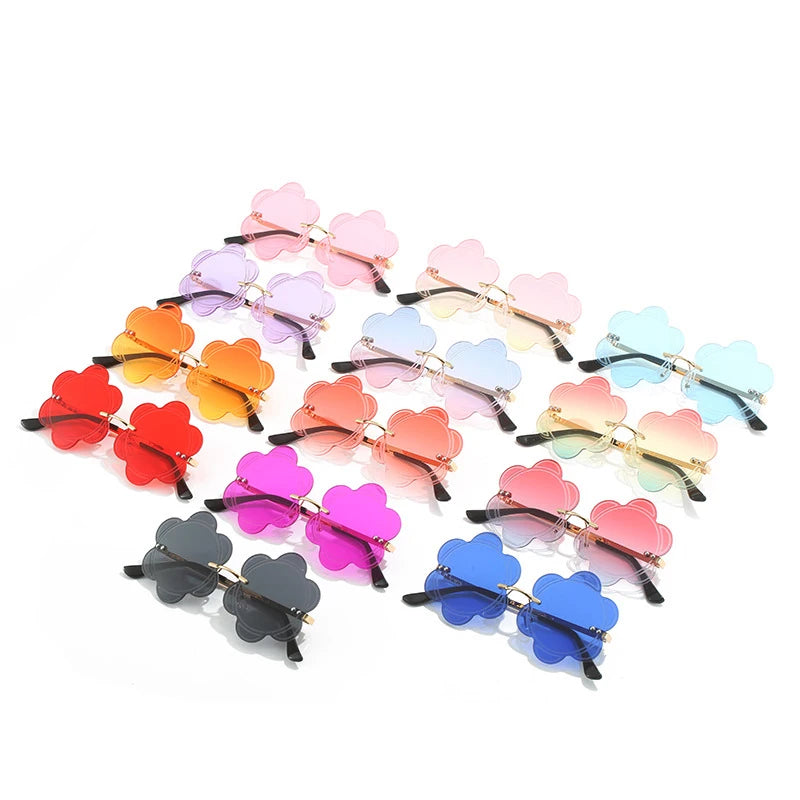 Beautiful Color Flower Therapy Glasses Light Chromotherapy for Mood Enhancement Chakra Healing with Metal Frame