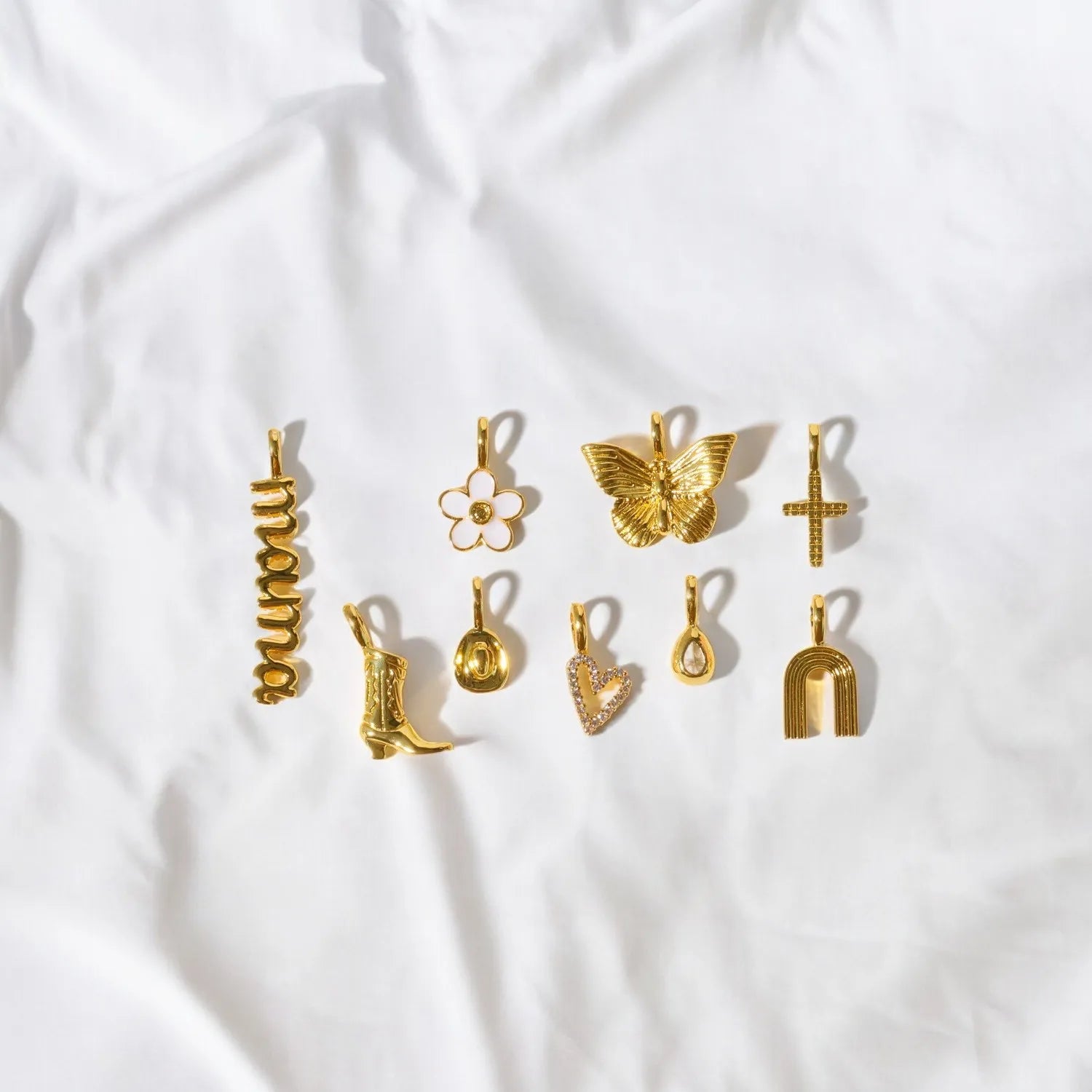 2024 New Arrival Flower Drop Nickle Free Zircon Pendants Charm Accessories Trendy DIY Brass Pendant Charms for Jewelry Making