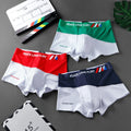 Factory Manufacture Basic Boxer Underwear for Men Custom Logo Mid-Rise Breathable Knitted Fabric Printed Pattern Thick Cotton