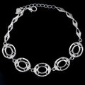 Sterling Silver 6*8mm Semi Mount Bracelet Empty Support Blank Claw Setting S925 Mountain Base Holder Without Stone for Inlay DIY
