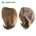 Highlight Real European Virgin Remy Hair Transparent Lace Short Length Lady's Wig Glueness Wigs