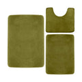 FMT Solid Farmhouse Fields Memory Foam Bath Mat Machine Washable Non-Slip Flannel Bath Rugs Long-lasting Bathroom Floor Carpet