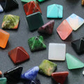 Wholesale Natural Crystal Quartz Engraved Mini Pyramid Assorted Mini Pyramid for Making Assorted Crystal Rings